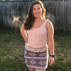 Aztec design mini-skirt